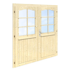 Divviru durvis ar stiklu 151x175 (28mm)