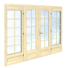 Durvis ar stikla vitrīnām 239 x 194 (44mm)