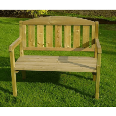 Wooden garden chair for two people