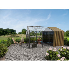 Wooden ark-formed greenhouse 3.0x4.0m