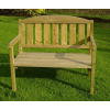 Wooden garden chair for two people